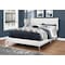 Monarch Specialties Bed, Queen Size, Platform, Bedroom, Frame, Upholstered, Pu Leather Look, Metal Legs, White, Chrome I 5953Q - alternate 3